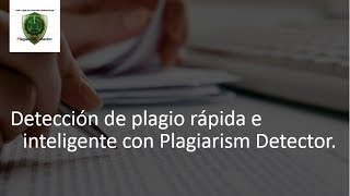 Detección de plagio rápida e inteligente con Plagiarism Detector [upl. by Lisandra]