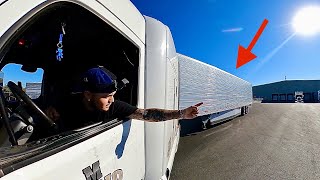 How To Back Up A Semi TruckTrailer Easily [upl. by Kcirdled]