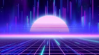 Stylized vintage retrowave 80s futuristic scifi seamless loop  LOOP  4k [upl. by Elledoj]