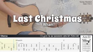 FREE TAB Last Christmas  Wham  Fingerstyle Guitar  TAB  Chords  Lyrics [upl. by Danielle]