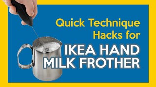 How to froth milk WITHOUT STEAM for Latte Art with IKEA hand milk frothing wand  SCIENCE DETAILS [upl. by Astrid]