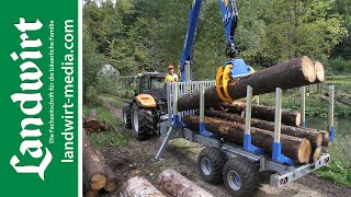 Binderberger Krananhänger im Test  landwirtmediacom [upl. by Tirrej]