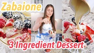 Zabaione Recipe  Easy 3 Ingredient Italian Dessert [upl. by Anelem]