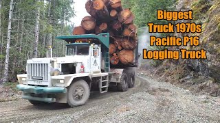 Biggest Truck 1970s Pacific P16 150 Ton Logging Truck [upl. by Quillon332]