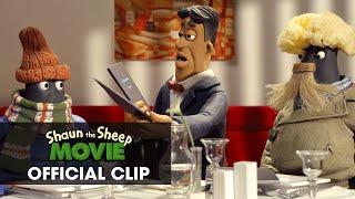 Shaun The Sheep Movie Official Clip – “Restaurant” [upl. by Annahtur]