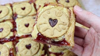 Jammie Dodger Blondies Recipe [upl. by Nyssa]