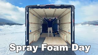 Spray Foaming the Tiny House Trailer  Part 3 [upl. by Matthew]