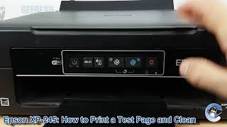 Epson XP245 How to Print a Nozzle Check Test Page and do Cleaning Cycles to Improve Print Quality [upl. by Annyrb]