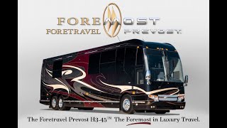 28MM Luxury RV  2000 years in the Making Foretravel Prevost H345™ The Foremost in Luxury Travel [upl. by Yerggoeg694]