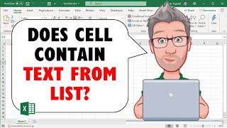 Excel Check IF Cell CONTAINS TEXT From LIST [upl. by Ignazio529]