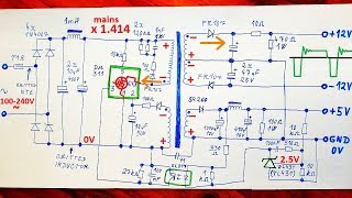 How Does a Switching Power Supply Work 1 schematic explanation example modifications [upl. by Eiduj]