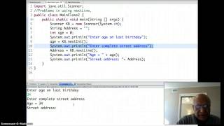 Java NextLine Method its Gotcha and Solution [upl. by Lednek208]