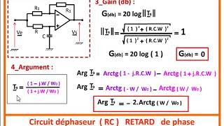 Circuit déphaseur RETARD de phase RC [upl. by Anahahs566]