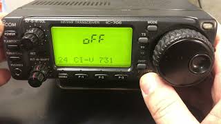 ICOM 706 CI V Setup for FT8 [upl. by Soo]