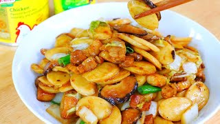 Easy StirFry Rice Cakes Recipe Nian Gao amp Win 1000 Knorr Sweepstakes CiCi Li [upl. by Inavihs]