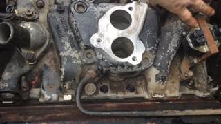 Replace Intake Manifold Gasket SBC 350 Chevy [upl. by Yhprum]