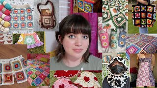 50 easy crochet project ideas for GRANNY SQUARES with free patterns beginner friendly [upl. by Sumer]