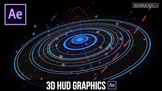 After Effects Tutorial Advanced 3D HUD GFX Motion Graphics [upl. by Asia]