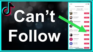 I Cant Follow On TikTok Help [upl. by Lahcym162]