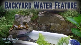 TUTORIAL  DIY NightGlow Backyard Water Fountain and Bird Bath from an Antique Baby Bathtub [upl. by Cecilius]