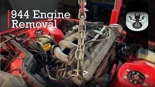 Porsche 924 S Turbo Build 1  944 Engine Removal [upl. by Yelrebmyk]