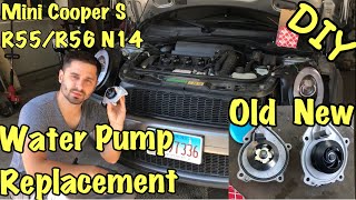 Mini Cooper S R56 Water Pump Replacement  Coolant Pump DIY [upl. by Ailssa]