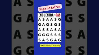 Encuentra la palabra Gas en esta sopa de letras juegosmentales juegodepalabrasadivinanza puzzle [upl. by Randell413]