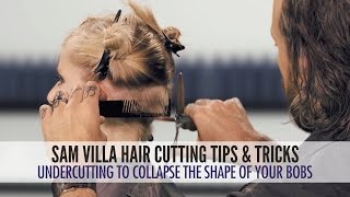 Undercut Technique To Collapse The Shape Of Your Bob Haircuts Cutting Difficult Hairlines [upl. by Yenaled194]