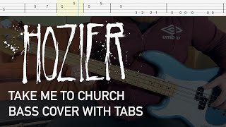 Hozier  Take Me to Church Bass Cover with Tabs [upl. by Atilrahc]