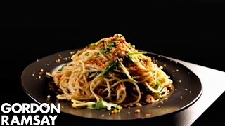 Spaghetti with Chilli Sardines amp Oregano  Gordon Ramsay [upl. by Shanie847]