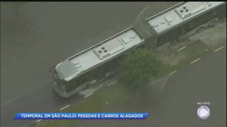 Temporal em São Paulo alagamento e caos na capital [upl. by Norok]