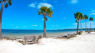 Sunset Beach Tarpon Springs Florida  Walking Tour [upl. by Linoel]