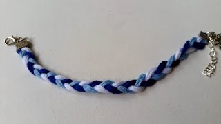 DIY  Bracelet Brésilien TRESSE Facile [upl. by Atlee]