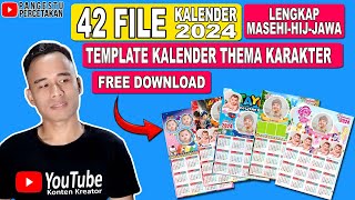 FREE TEMPLATE KALENDER 2024  TEMPLATE KALENDER COREL DRAW  TEMPLATE KALENDER DINDING 2024 [upl. by Elrae]