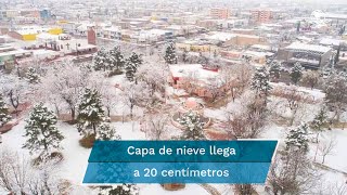 Nieve “pinta de blanco” 30 municipios de Chihuahua [upl. by Siloa]