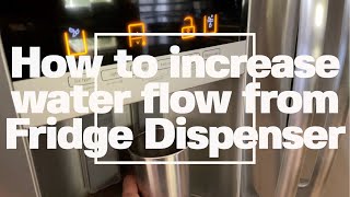 How to increase water flow from Fridge Water Dispenser [upl. by Dnalyk]