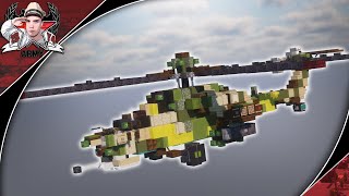 Minecraft Modern Mil Mi28N quotHavocquot  Attack Helicopter Tutorial InFlight Version [upl. by Yeh]