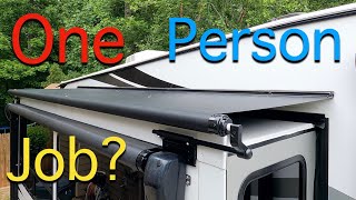 Installing Solera RV Slide Toppers  DIY Awning Cover Install [upl. by Mady]