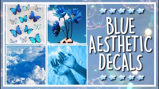 ROBLOX  BLUE AESTHETIC DECALS FOR BLOXBURG [upl. by Acino]