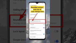 Rounded corners and size off icon change kaise kare  icon size change karen  shorts iconsize [upl. by Nevins]