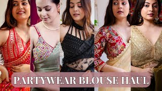 Partywear Readymade Blouse Haul  Festive Wear Blouses  Glam Devi   Mahima Giri [upl. by Tnert]