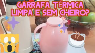 Como Limpar Garrafa térmica  Garrafa térmica sem cheiro  Dica para uma garrafa térmica limpa [upl. by Remark460]