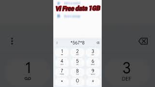 Vi free 1GB data new code 2024  Vi free internet code 2024 Vi Free Data 2024 shortsviral [upl. by Kcim]