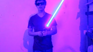 Real Burning HOMEMADE LIGHTSABER styropyro’s version [upl. by Aicenad722]