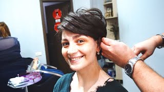 Super Haircut  Classy Layered Pixie For Thick Hair [upl. by Ingvar]