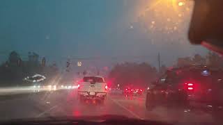 70 MPH WINDS driving through a thunderstorm in Memphis TN [upl. by Joshi]