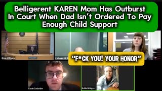 Belligerent KAREN Mom Has Outburst In Court When Dad Isn’t Ordered To Pay Enough Child Support [upl. by Oivlis]