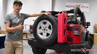 Rotopax Jeep Jk Tailgate Mount Install Video [upl. by Murdock775]