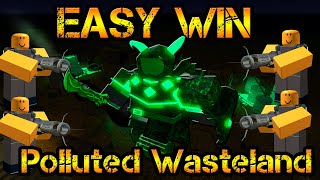 Easy Win Polluted Wasteland Roblox Tower Defense Simulator [upl. by Wendelina544]