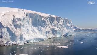 Worlds largest iceberg breaks off from Antarctica [upl. by Onairda]